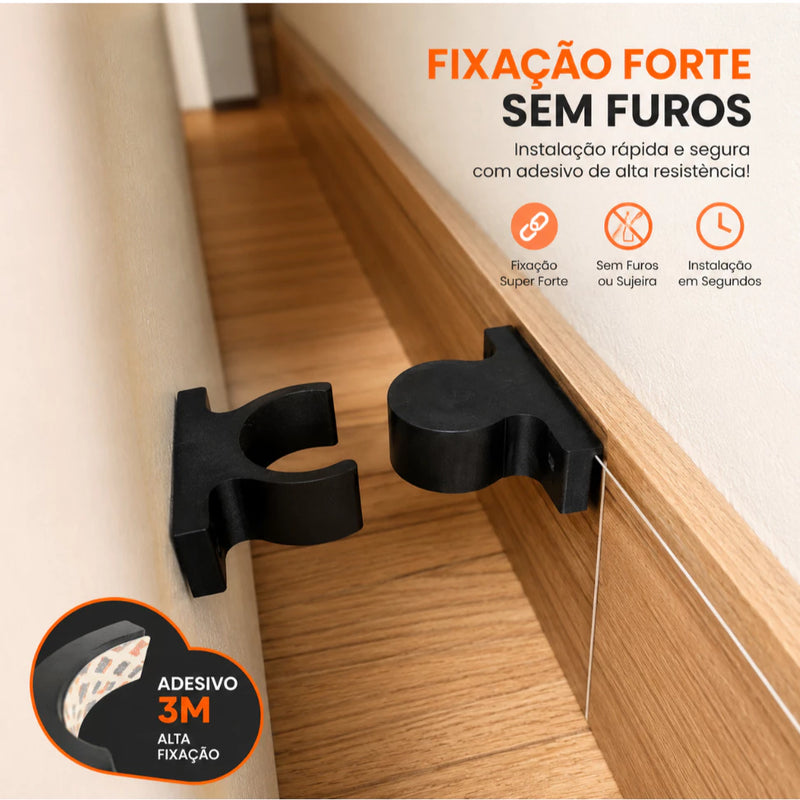 Kit 5 Trava Porta Adesiva 3M Prendedor de Porta Fixador Batente Segura