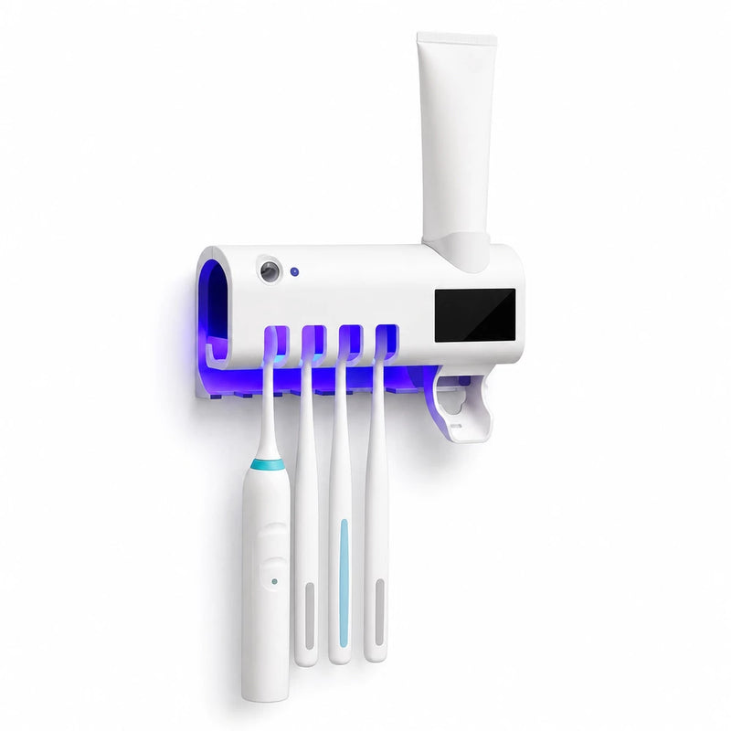 Porta Escova de Dentes com Dispenser de Pasta Dental