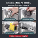 Kit 12 Suportes Gancho Aço inoxidável Porta Esponja Para bucha de Pia Prateleira de Cozinha