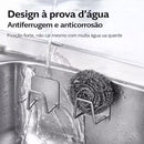 Kit 12 Suportes Gancho Aço inoxidável Porta Esponja Para bucha de Pia Prateleira de Cozinha